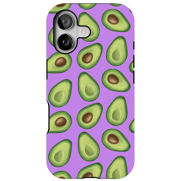 Green Avocado Tough Cases For Apple iPhone (17, 16, 15, 14, 13, 12, 11, X, SE, 8, 7/ Air, Plus, Pro, Max, Mini, XR, XS), Print in USA