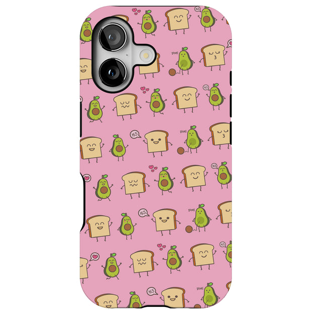Pink Avocado Tough Cases For Apple iPhone (17, 16, 15, 14, 13, 12, 11, X, SE, 8, 7/ Air, Plus, Pro, Max, Mini, XR, XS), Print in USA