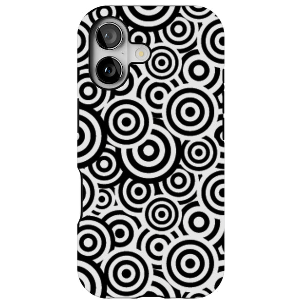 Circles Tough Cases For Apple iPhone (17, 16, 15, 14, 13, 12, 11, X, SE, 8, 7/ Air, Plus, Pro, Max, Mini, XR, XS), Print in USA