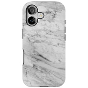 Blk Wht Marble Tough Cases For Apple iPhone (17, 16, 15, 14, 13, 12, 11, X, SE, 8, 7/ Air, Plus, Pro, Max, Mini, XR, XS), Print in USA