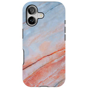 Blue Red Marble Tough Cases For Apple iPhone (17, 16, 15, 14, 13, 12, 11, X, SE, 8, 7/ Air, Plus, Pro, Max, Mini, XR, XS), Print in USA
