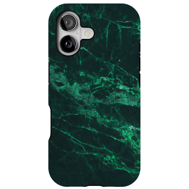 Green Marble Tough Cases For Apple iPhone (17, 16, 15, 14, 13, 12, 11, X, SE, 8, 7/ Air, Plus, Pro, Max, Mini, XR, XS), Print in USA