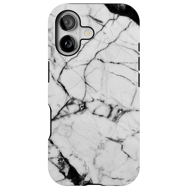 Black Marble 5 Tough Cases For Apple iPhone (17, 16, 15, 14, 13, 12, 11, X, SE, 8, 7/ Air, Plus, Pro, Max, Mini, XR, XS), Print in USA
