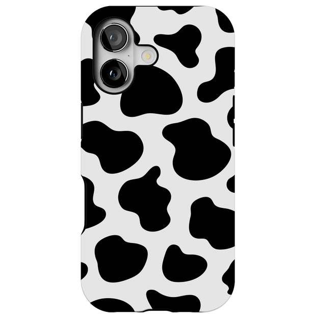 Cow Pattern Tough Cases For Apple iPhone (17, 16, 15, 14, 13, 12, 11, X, SE, 8, 7/ Air, Plus, Pro, Max, Mini, XR, XS), Print in USA