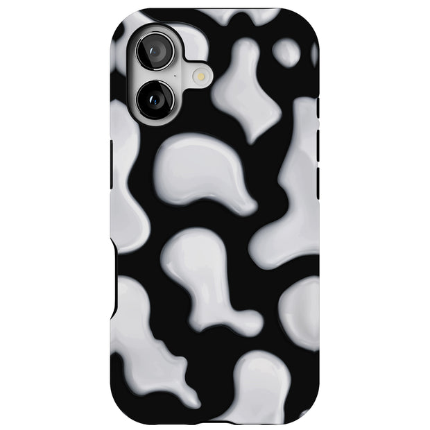 CowHide Black Tough Cases For Apple iPhone (17, 16, 15, 14, 13, 12, 11, X, SE, 8, 7/ Air, Plus, Pro, Max, Mini, XR, XS), Print in USA