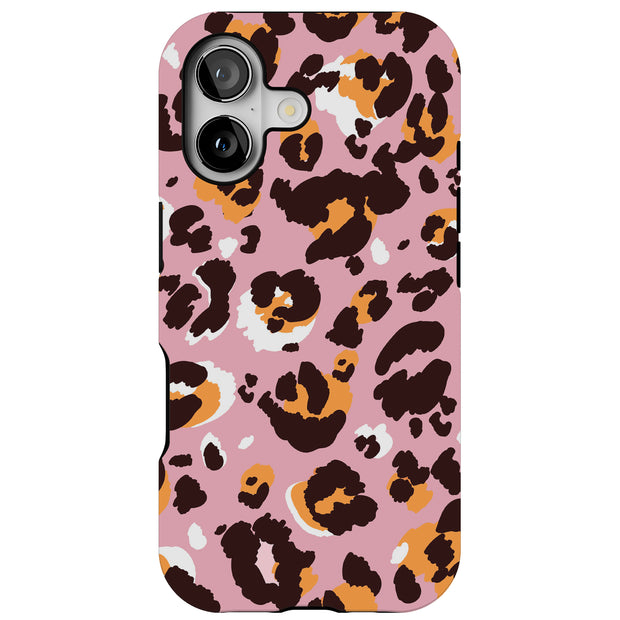 Pink Leopard 2 Tough Cases For Apple iPhone (17, 16, 15, 14, 13, 12, 11, X, SE, 8, 7/ Air, Plus, Pro, Max, Mini, XR, XS), Print in USA