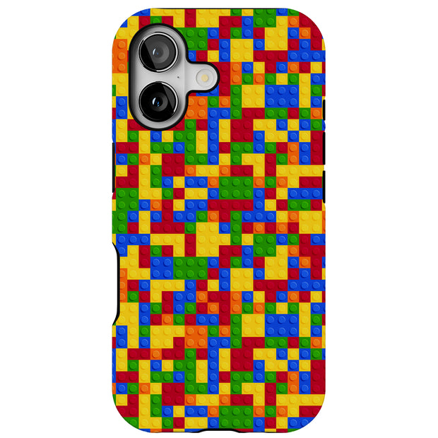 Building Block Tough Cases For Apple iPhone (17, 16, 15, 14, 13, 12, 11, X, SE, 8, 7/ Air, Plus, Pro, Max, Mini, XR, XS), Print in USA