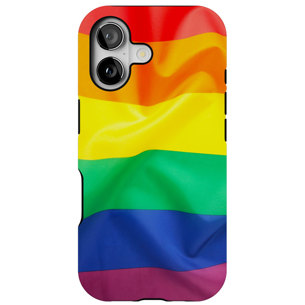 Rainbow LGBTQ Tough Cases For Apple iPhone (17, 16, 15, 14, 13, 12, 11, X, SE, 8, 7/ Air, Plus, Pro, Max, Mini, XR, XS), Print in USA