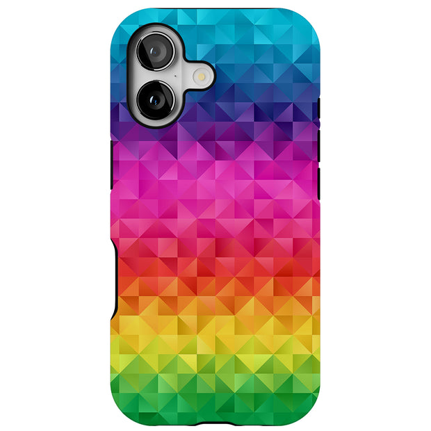 Rainbow Colors Tough Cases For Apple iPhone (17, 16, 15, 14, 13, 12, 11, X, SE, 8, 7/ Air, Plus, Pro, Max, Mini, XR, XS), Print in USA