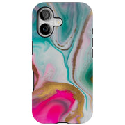 Colorful Marble Tough Cases For Apple iPhone (17, 16, 15, 14, 13, 12, 11, X, SE, 8, 7/ Air, Plus, Pro, Max, Mini, XR, XS), Print in USA