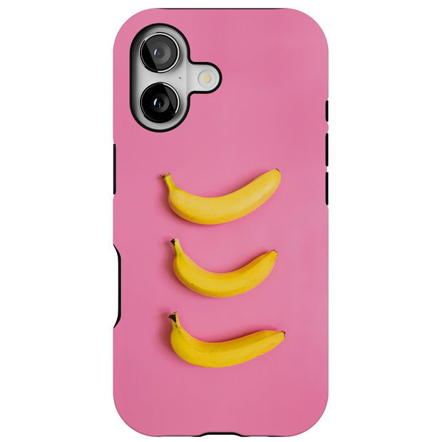 Three Bananas Tough Cases For Apple iPhone (17, 16, 15, 14, 13, 12, 11, X, SE, 8, 7/ Air, Plus, Pro, Max, Mini, XR, XS), Print in USA