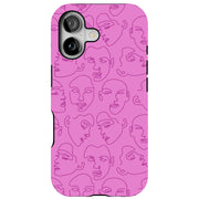 Line Face Tough Cases For Apple iPhone (17, 16, 15, 14, 13, 12, 11, X, SE, 8, 7/ Air, Plus, Pro, Max, Mini, XR, XS), Print in USA