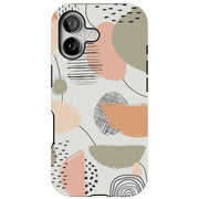 Abstract Modern Tough Cases For Apple iPhone (17, 16, 15, 14, 13, 12, 11, X, SE, 8, 7/ Air, Plus, Pro, Max, Mini, XR, XS), Print in USA