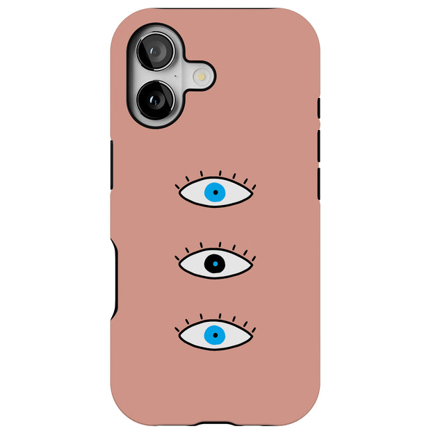 Evil Eye Blue Tough Cases For Apple iPhone (17, 16, 15, 14, 13, 12, 11, X, SE, 8, 7/ Air, Plus, Pro, Max, Mini, XR, XS), Print in USA