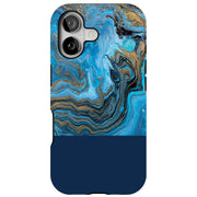 Marble Gold Blu Tough Cases For Apple iPhone (17, 16, 15, 14, 13, 12, 11, X, SE, 8, 7/ Air, Plus, Pro, Max, Mini, XR, XS), Print in USA