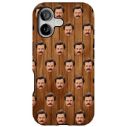 Ron Swanson Tough Cases For Apple iPhone (17, 16, 15, 14, 13, 12, 11, X, SE, 8, 7/ Air, Plus, Pro, Max, Mini, XR, XS), Print in USA