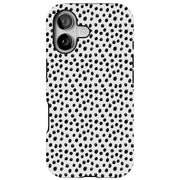 Polka Dots Blk Tough Cases For Apple iPhone (17, 16, 15, 14, 13, 12, 11, X, SE, 8, 7/ Air, Plus, Pro, Max, Mini, XR, XS), Print in USA