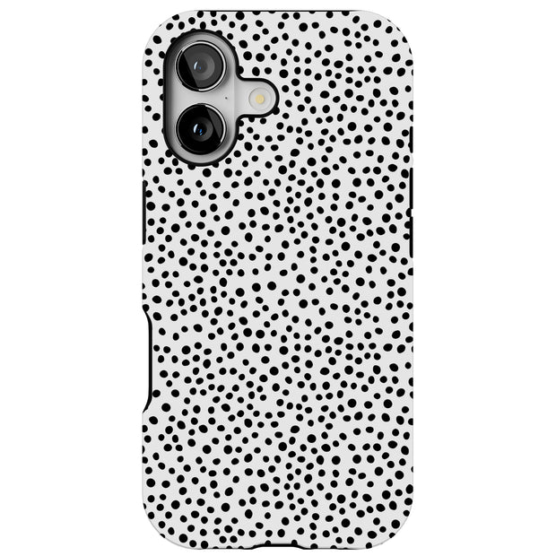 Polka Dot Blk2 Tough Cases For Apple iPhone (17, 16, 15, 14, 13, 12, 11, X, SE, 8, 7/ Air, Plus, Pro, Max, Mini, XR, XS), Print in USA