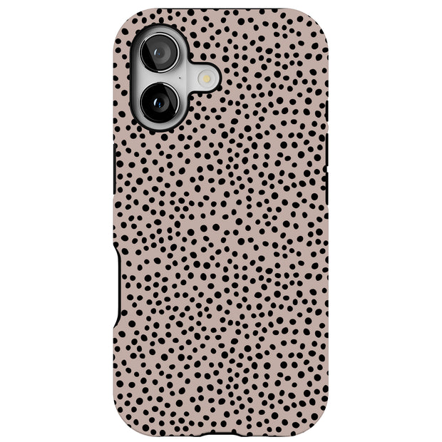 Polka Dots Brn Tough Cases For Apple iPhone (17, 16, 15, 14, 13, 12, 11, X, SE, 8, 7/ Air, Plus, Pro, Max, Mini, XR, XS), Print in USA