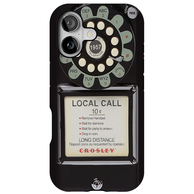 Retro Payphone Tough Cases For Apple iPhone (17, 16, 15, 14, 13, 12, 11, X, SE, 8, 7/ Air, Plus, Pro, Max, Mini, XR, XS), Print in USA