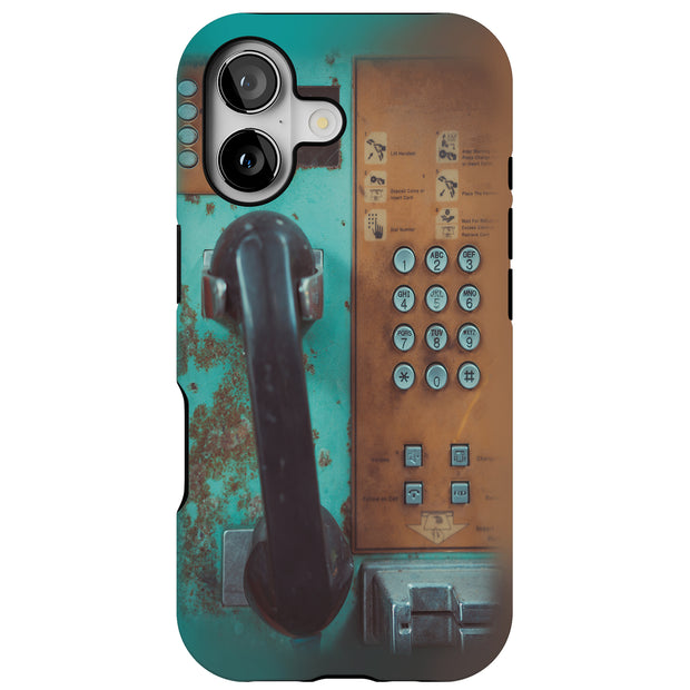 Old Payphone Tough Cases For Apple iPhone (17, 16, 15, 14, 13, 12, 11, X, SE, 8, 7/ Air, Plus, Pro, Max, Mini, XR, XS), Print in USA