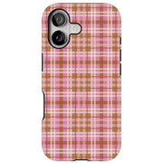 Plaid Grid Line Tough Cases For Apple iPhone (17, 16, 15, 14, 13, 12, 11, X, SE, 8, 7/ Air, Plus, Pro, Max, Mini, XR, XS), Print in USA