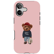 Hey Teddy Bear Tough Cases For Apple iPhone (17, 16, 15, 14, 13, 12, 11, X, SE, 8, 7/ Air, Plus, Pro, Max, Mini, XR, XS), Print in USA