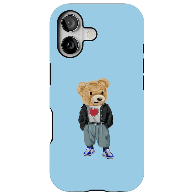Teddy Heart Tough Cases For Apple iPhone (17, 16, 15, 14, 13, 12, 11, X, SE, 8, 7/ Air, Plus, Pro, Max, Mini, XR, XS), Print in USA
