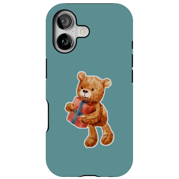 Gift Teddy Bear Tough Cases For Apple iPhone (17, 16, 15, 14, 13, 12, 11, X, SE, 8, 7/ Air, Plus, Pro, Max, Mini, XR, XS), Print in USA