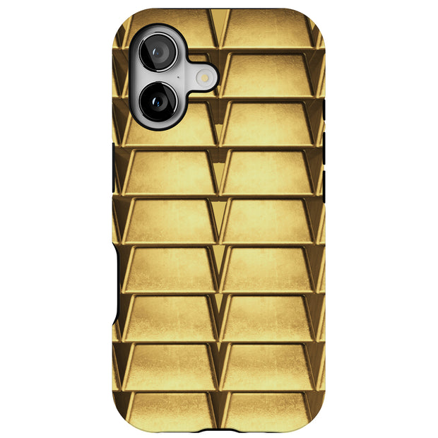 Gold Bar 4 Tough Cases For Apple iPhone (17, 16, 15, 14, 13, 12, 11, X, SE, 8, 7/ Air, Plus, Pro, Max, Mini, XR, XS), Print in USA