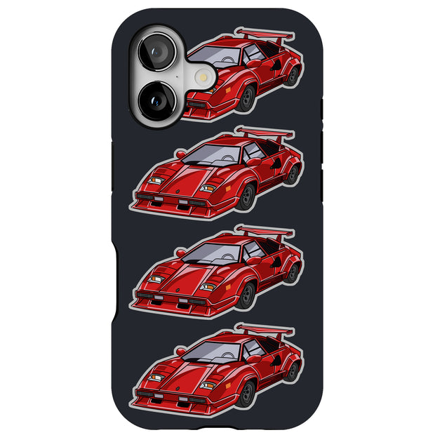 Lambo Countach Tough Cases For Apple iPhone (17, 16, 15, 14, 13, 12, 11, X, SE, 8, 7/ Air, Plus, Pro, Max, Mini, XR, XS), Print in USA