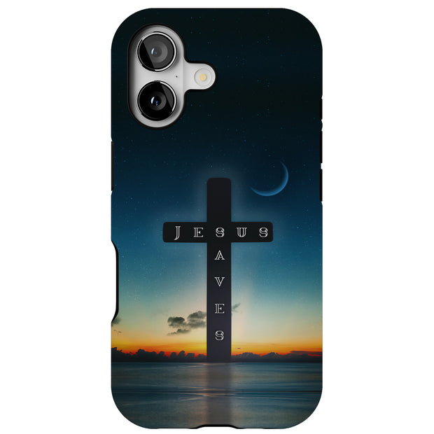 Jesus Saves 2 Tough Cases For Apple iPhone (17, 16, 15, 14, 13, 12, 11, X, SE, 8, 7/ Air, Plus, Pro, Max, Mini, XR, XS), Print in USA