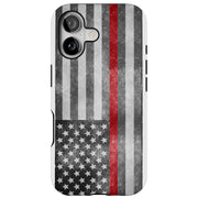 Thin Red Line Tough Cases For Apple iPhone (17, 16, 15, 14, 13, 12, 11, X, SE, 8, 7/ Air, Plus, Pro, Max, Mini, XR, XS), Print in USA