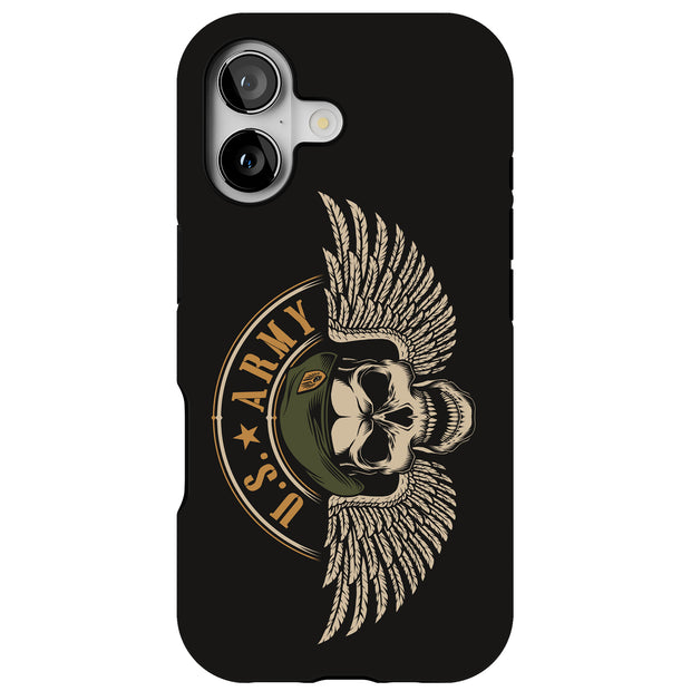 US Army 3 Tough Cases For Apple iPhone (17, 16, 15, 14, 13, 12, 11, X, SE, 8, 7/ Air, Plus, Pro, Max, Mini, XR, XS), Print in USA