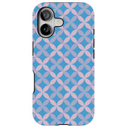 Petals Blue Tough Cases For Apple iPhone (17, 16, 15, 14, 13, 12, 11, X, SE, 8, 7/ Air, Plus, Pro, Max, Mini, XR, XS), Print in USA