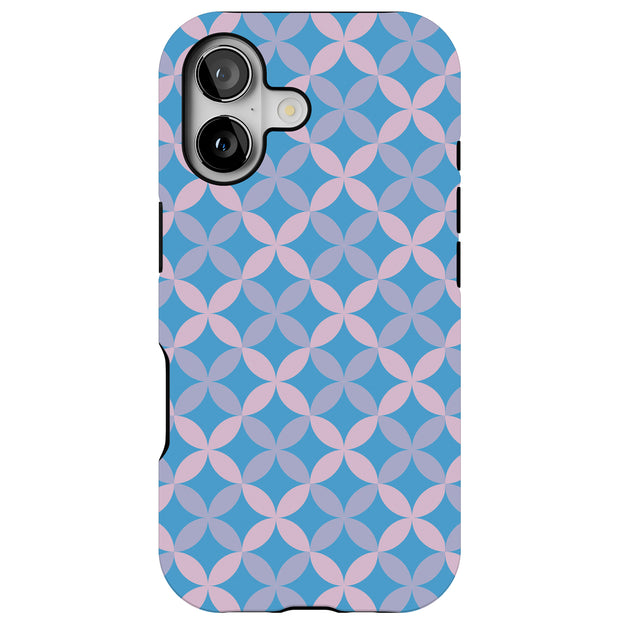 Petals Blue Tough Cases For Apple iPhone (17, 16, 15, 14, 13, 12, 11, X, SE, 8, 7/ Air, Plus, Pro, Max, Mini, XR, XS), Print in USA