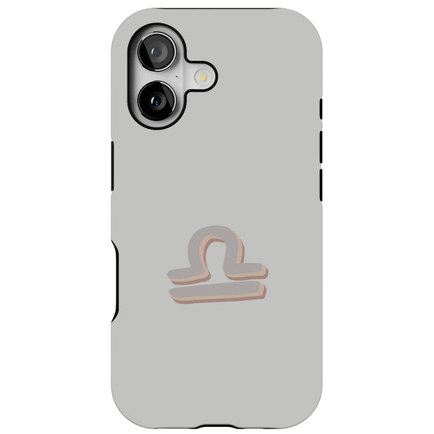 Libra Zodiac Tough Cases For Apple iPhone (17, 16, 15, 14, 13, 12, 11, X, SE, 8, 7/ Air, Plus, Pro, Max, Mini, XR, XS), Print in USA