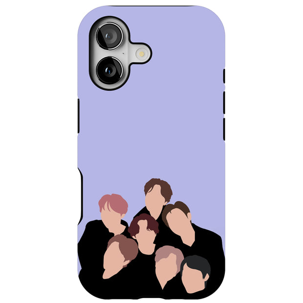BTS KPOP 9 Tough Cases For Apple iPhone (17, 16, 15, 14, 13, 12, 11, X, SE, 8, 7/ Air, Plus, Pro, Max, Mini, XR, XS), Print in USA