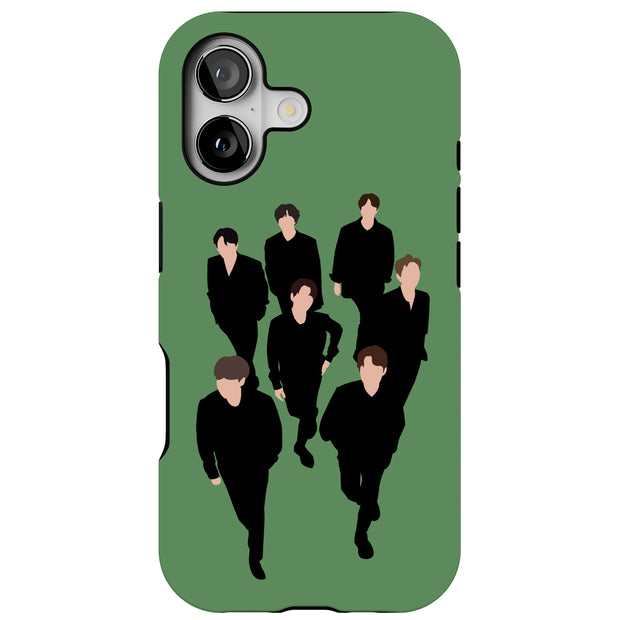 BTS Bangtan 14 Tough Cases For Apple iPhone (17, 16, 15, 14, 13, 12, 11, X, SE, 8, 7/ Air, Plus, Pro, Max, Mini, XR, XS), Print in USA