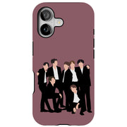 BTS Bangtan 15 Tough Cases For Apple iPhone (17, 16, 15, 14, 13, 12, 11, X, SE, 8, 7/ Air, Plus, Pro, Max, Mini, XR, XS), Print in USA