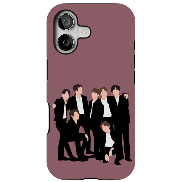 BTS Bangtan 15 Tough Cases For Apple iPhone (17, 16, 15, 14, 13, 12, 11, X, SE, 8, 7/ Air, Plus, Pro, Max, Mini, XR, XS), Print in USA