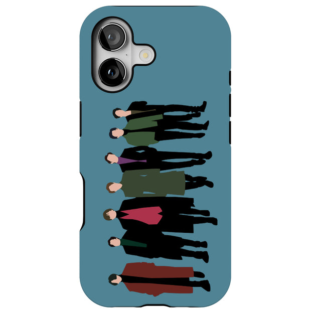 BTS Bangtan 16 Tough Cases For Apple iPhone (17, 16, 15, 14, 13, 12, 11, X, SE, 8, 7/ Air, Plus, Pro, Max, Mini, XR, XS), Print in USA
