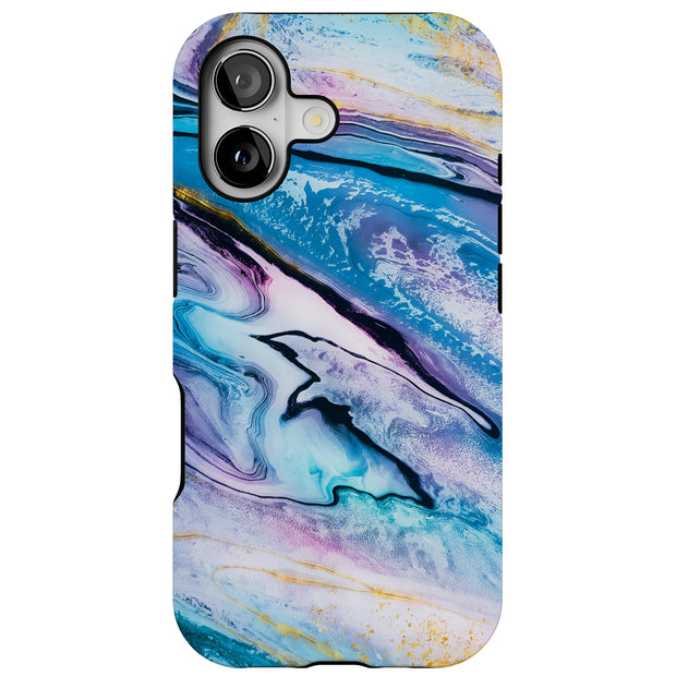 Opal Marble 15 Tough Cases For Apple iPhone (17, 16, 15, 14, 13, 12, 11, X, SE, 8, 7/ Air, Plus, Pro, Max, Mini, XR, XS), Print in USA
