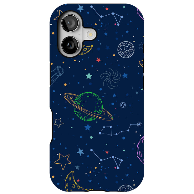 Stars Planet 12 Tough Cases For Apple iPhone (17, 16, 15, 14, 13, 12, 11, X, SE, 8, 7/ Air, Plus, Pro, Max, Mini, XR, XS), Print in USA