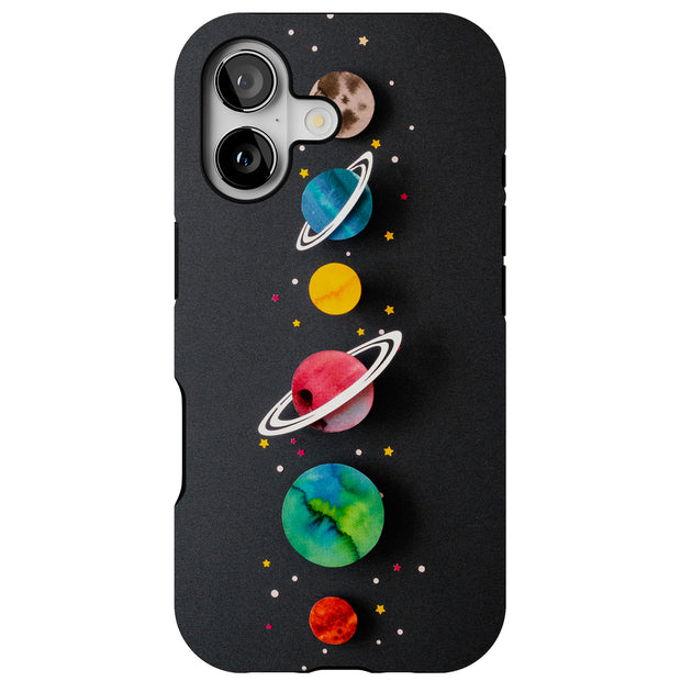 Stars Planet 13 Tough Cases For Apple iPhone (17, 16, 15, 14, 13, 12, 11, X, SE, 8, 7/ Air, Plus, Pro, Max, Mini, XR, XS), Print in USA
