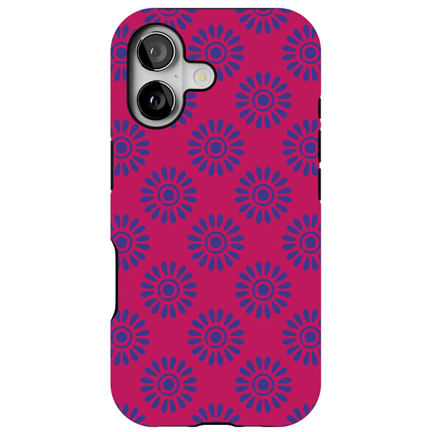 Flower Pink Tough Cases For Apple iPhone (17, 16, 15, 14, 13, 12, 11, X, SE, 8, 7/ Air, Plus, Pro, Max, Mini, XR, XS), Print in USA