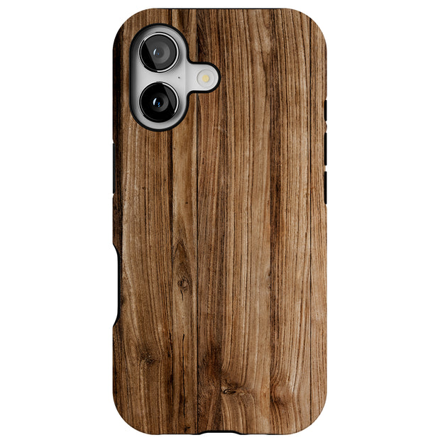 Wood 19 Tough Cases For Apple iPhone (17, 16, 15, 14, 13, 12, 11, X, SE, 8, 7/ Air, Plus, Pro, Max, Mini, XR, XS), Print in USA