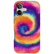 Tie Dye Circle Tough Cases For Apple iPhone (17, 16, 15, 14, 13, 12, 11, X, SE, 8, 7/ Air, Plus, Pro, Max, Mini, XR, XS), Print in USA