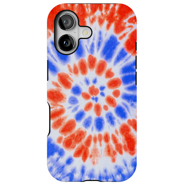 Tie Dye Swirl Tough Cases For Apple iPhone (17, 16, 15, 14, 13, 12, 11, X, SE, 8, 7/ Air, Plus, Pro, Max, Mini, XR, XS), Print in USA