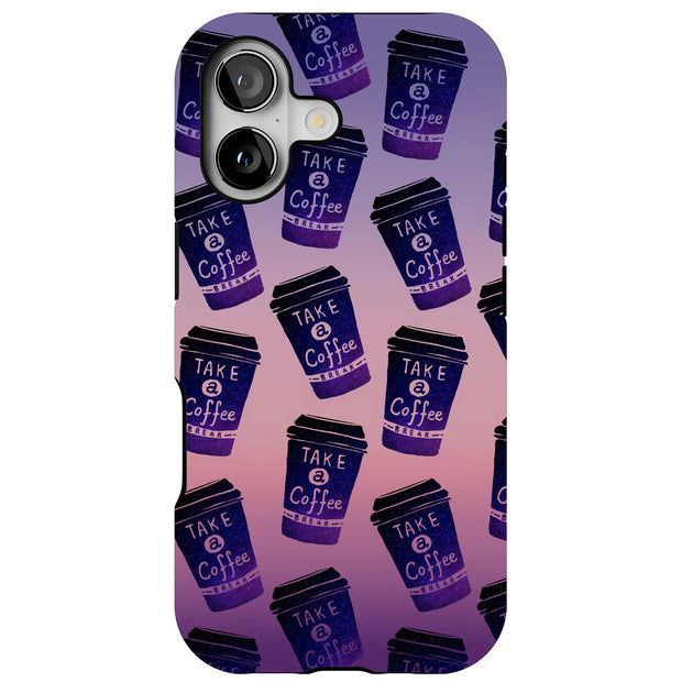 Take A Coffee Tough Cases For Apple iPhone (17, 16, 15, 14, 13, 12, 11, X, SE, 8, 7/ Air, Plus, Pro, Max, Mini, XR, XS), Print in USA